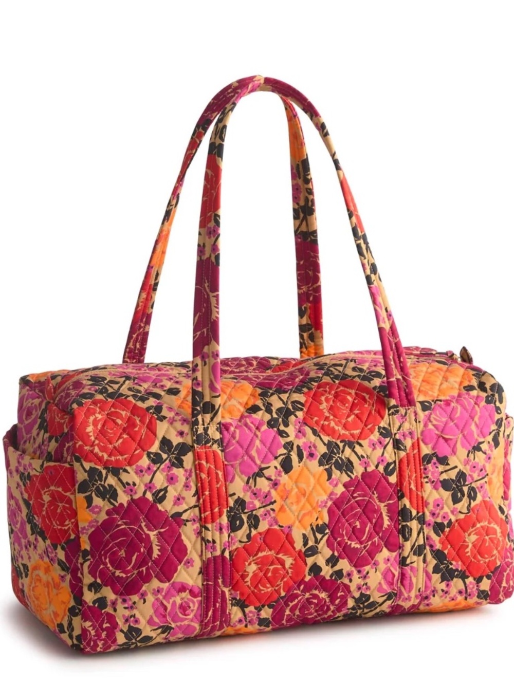 New Vera Bradley Cotton original Duffel Bag Travel, Roses R$105